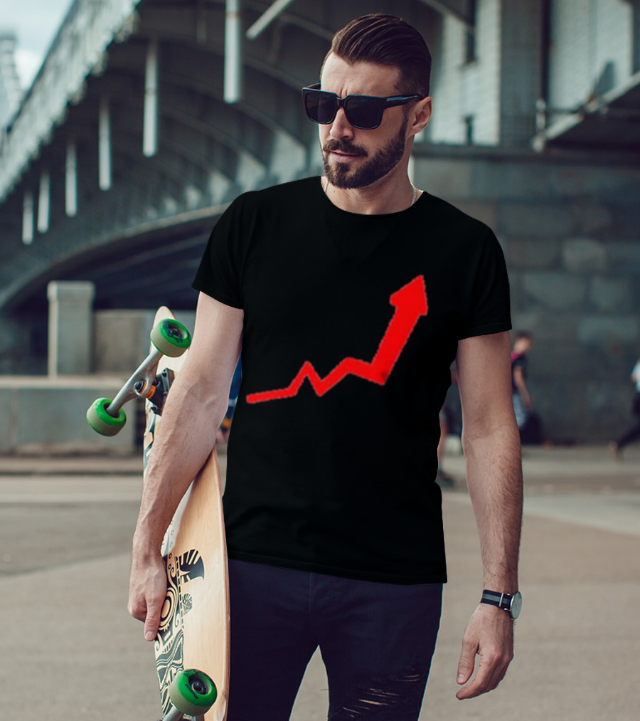 Dayu Stock Market Rising Chart Arrow Trending Upwards Stop Stock T-Shirt