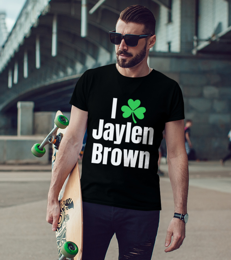 St. Patrick's Day Celtics I Heart Shamrock Jaylen Brown T-Shirt