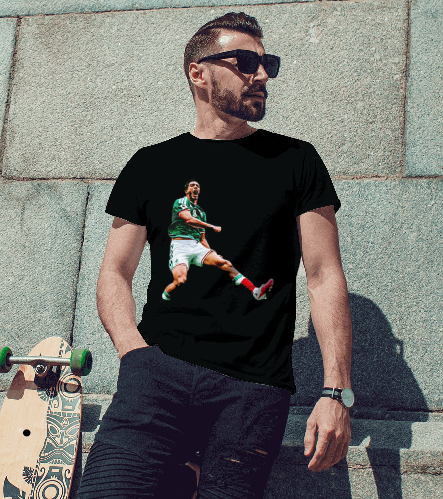 Raúl Jiménez Celebrating Mexico National Soccer Team Victory T-Shirt