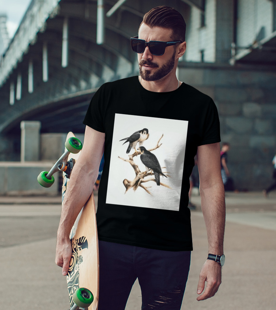 Roger Tory Peterson Peregrines 2026 Adult Ash Bird T-Shirt