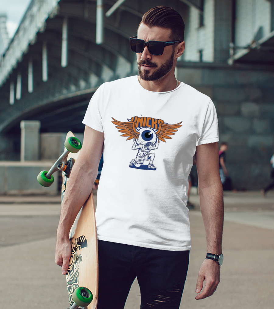 Grateful Dead New York Knicks Jalen Brunson Winged Eyeball Collaboration T-Shirt