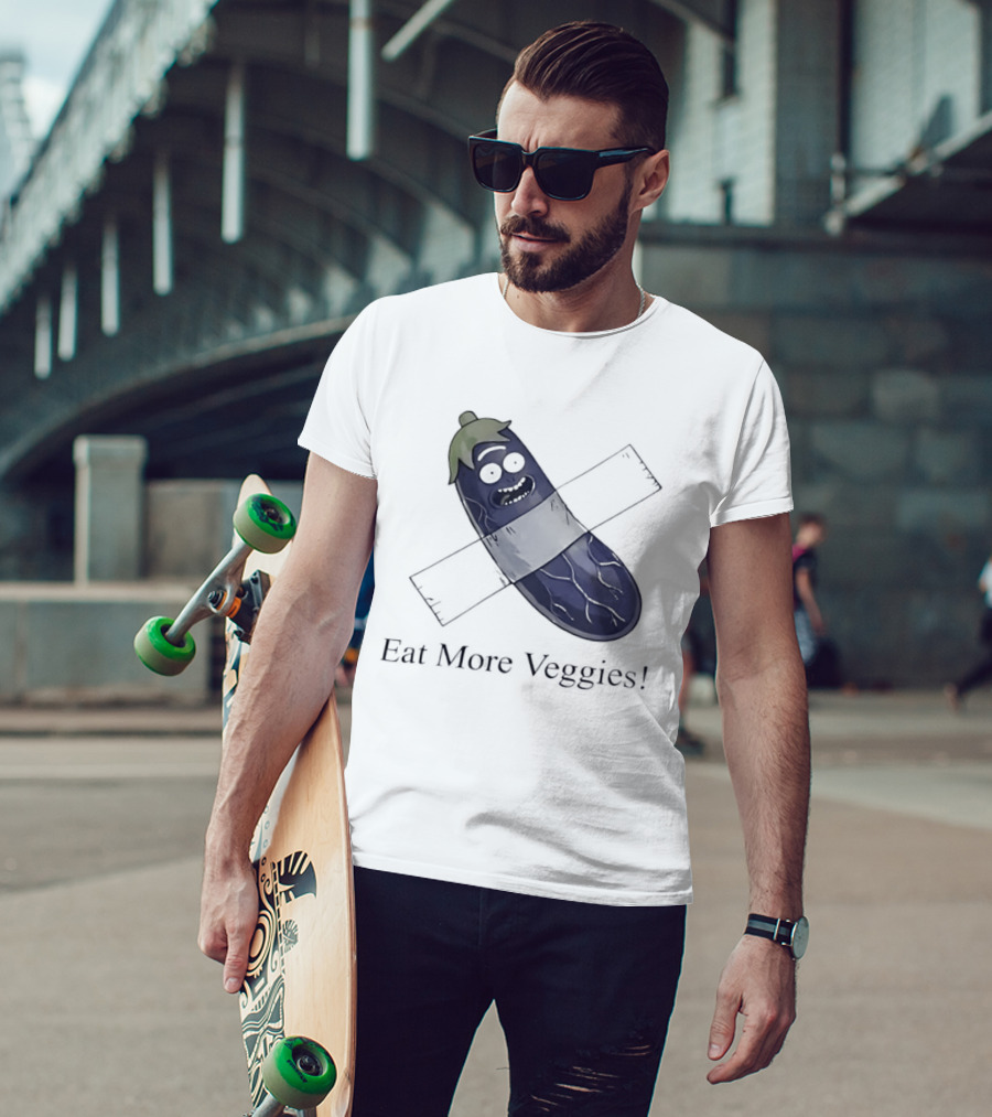 Rick Sanchez Eat More Veggies Tape Pickle T-Shirt