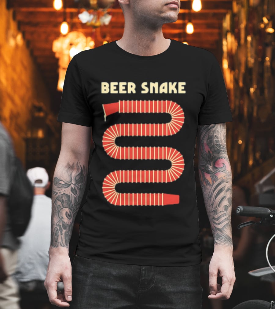 Beer Snake Drinking Game Party Festive Cups T-Shirt