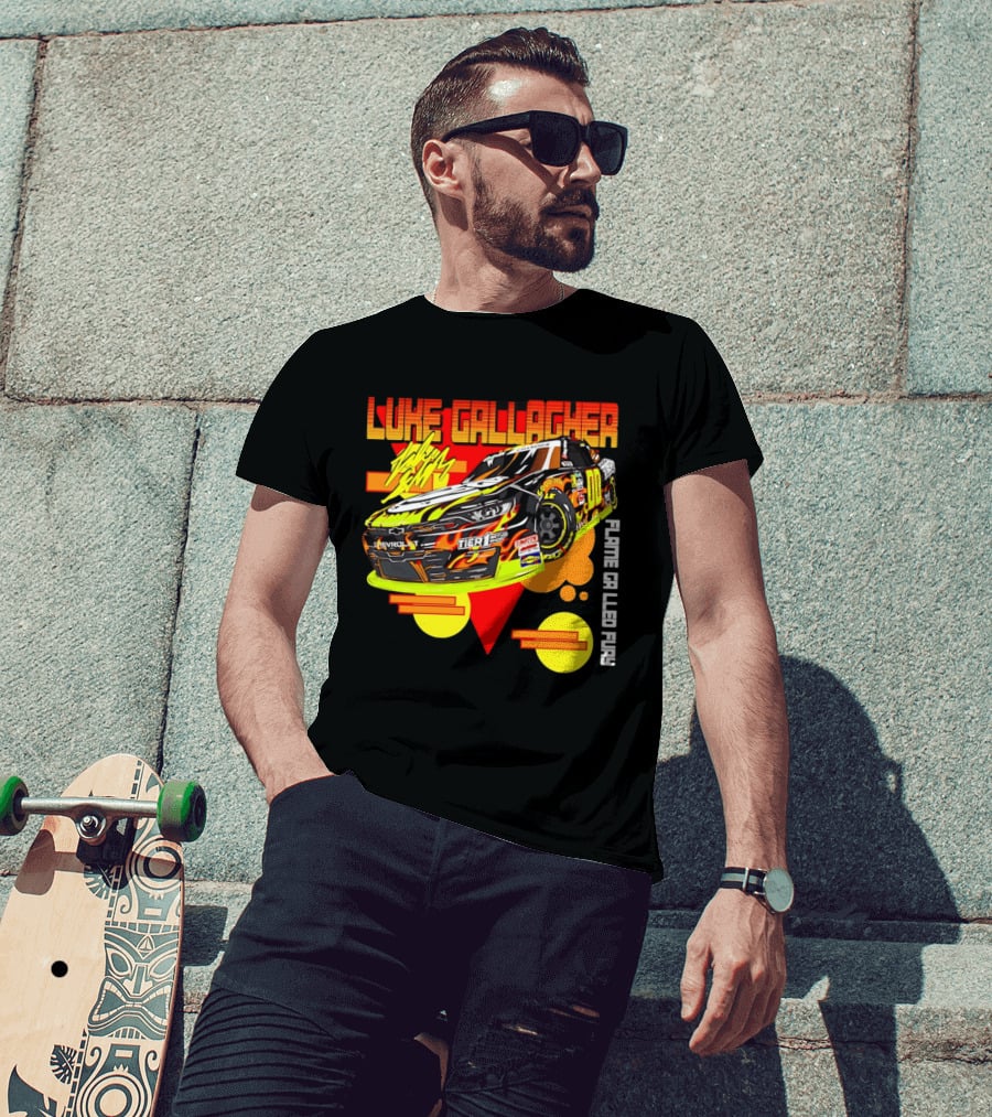 Luke Gallagher Flame Grilled Fury Tier 1 Racing 00 Car T-Shirt