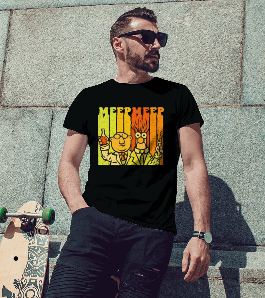 Dr. Bunsen Honeydew And Beaker Meep Meep Retro Chemistry Duo T-Shirt