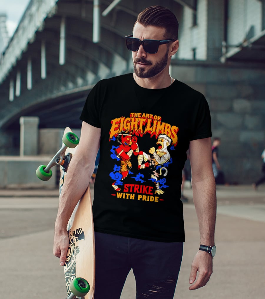 The Art Of Eight Limbs Strike With Pride Muay Thai Oni Hanuman T-Shirt