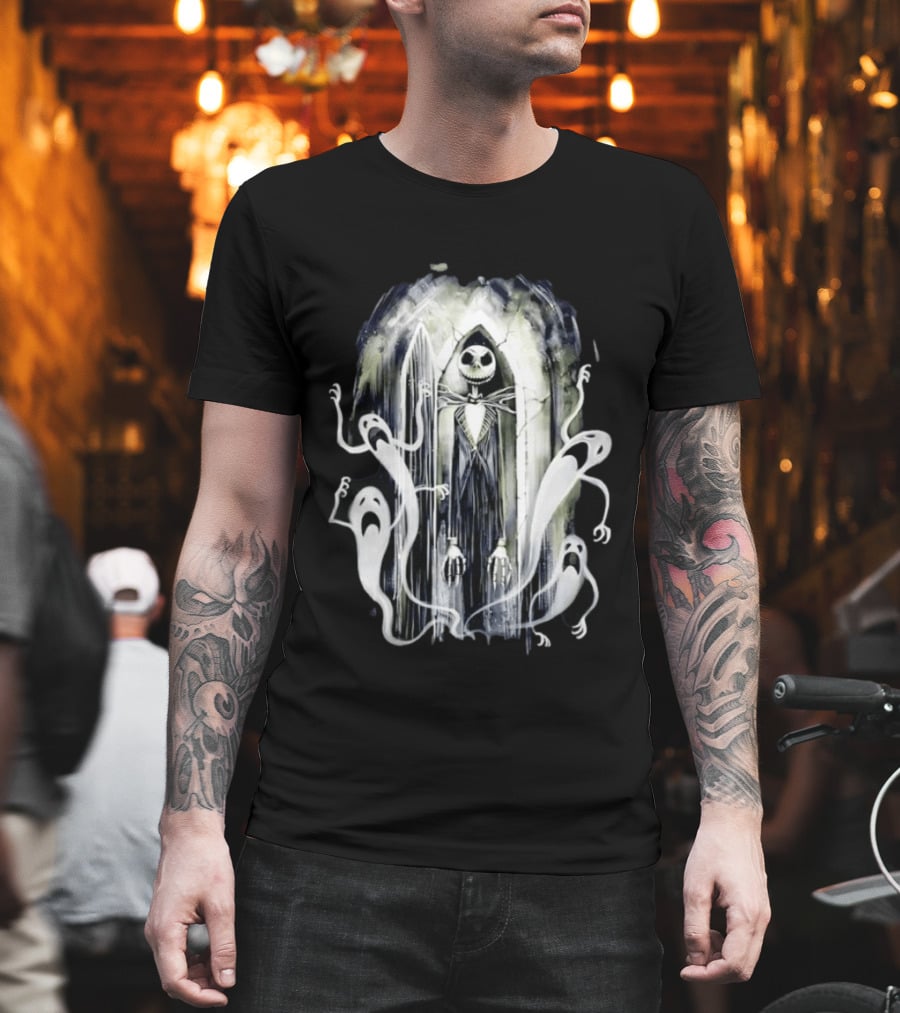 Jack Skellington The Nightmare Before Christmas Ghosts Arched Doorway T-Shirt