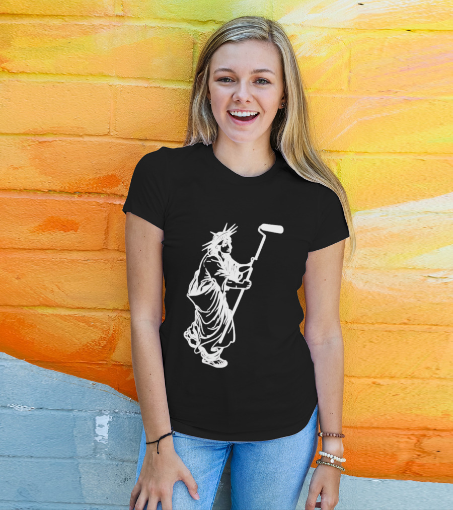Statue Of Liberty Paint Roller Meme T-Shirt