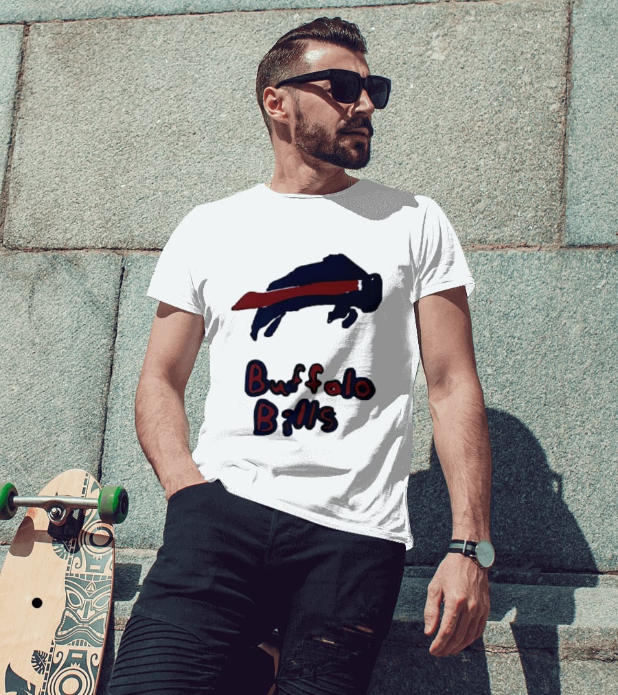 Buffalo Bills Iconic Blue Red Bison T-Shirt