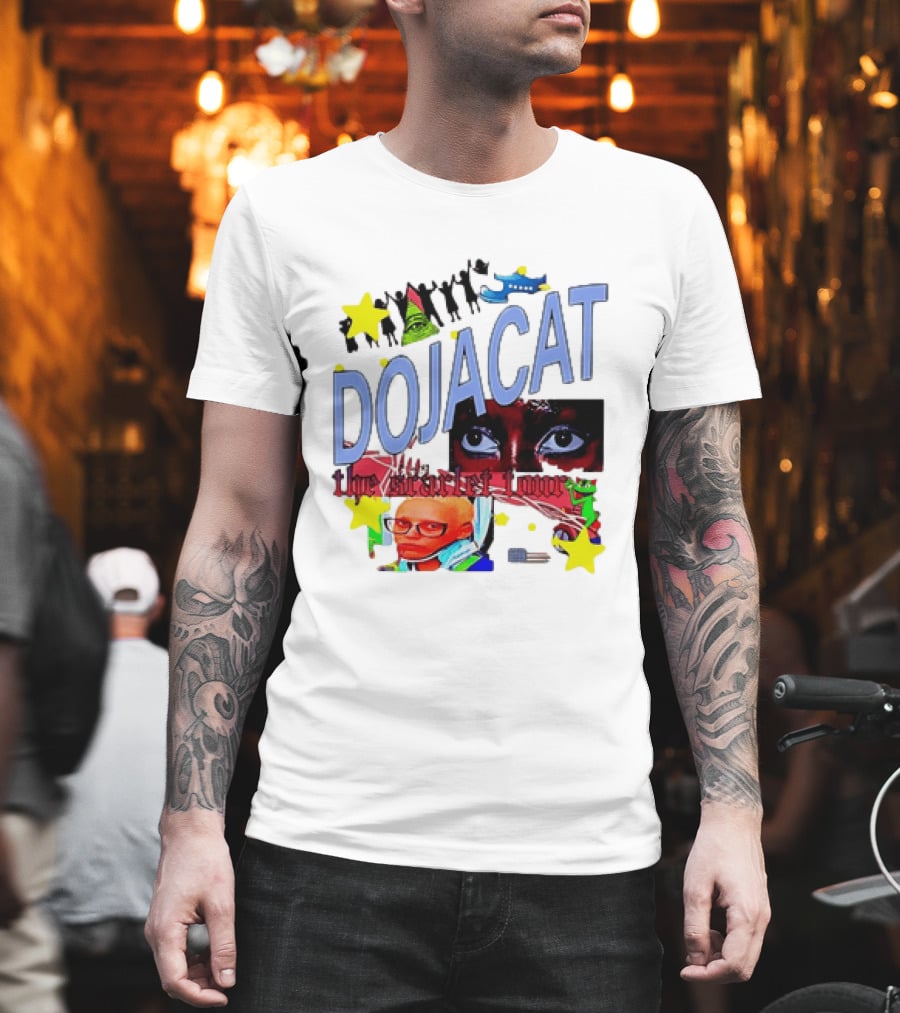 Doja Cat The Scarlet Tour Pop Art Stars And Eyes T-Shirt