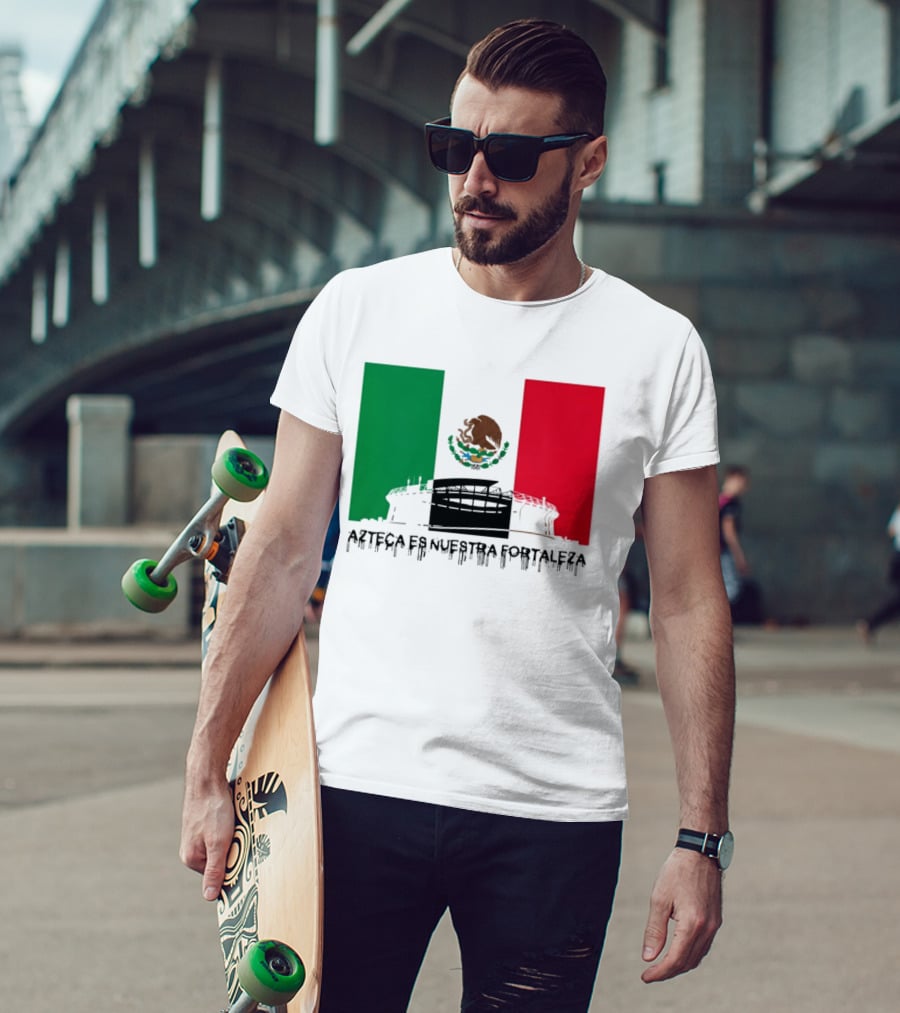 Estadio Azteca Es Nuestra Fortaleza Altitude Mexico Football T-Shirt