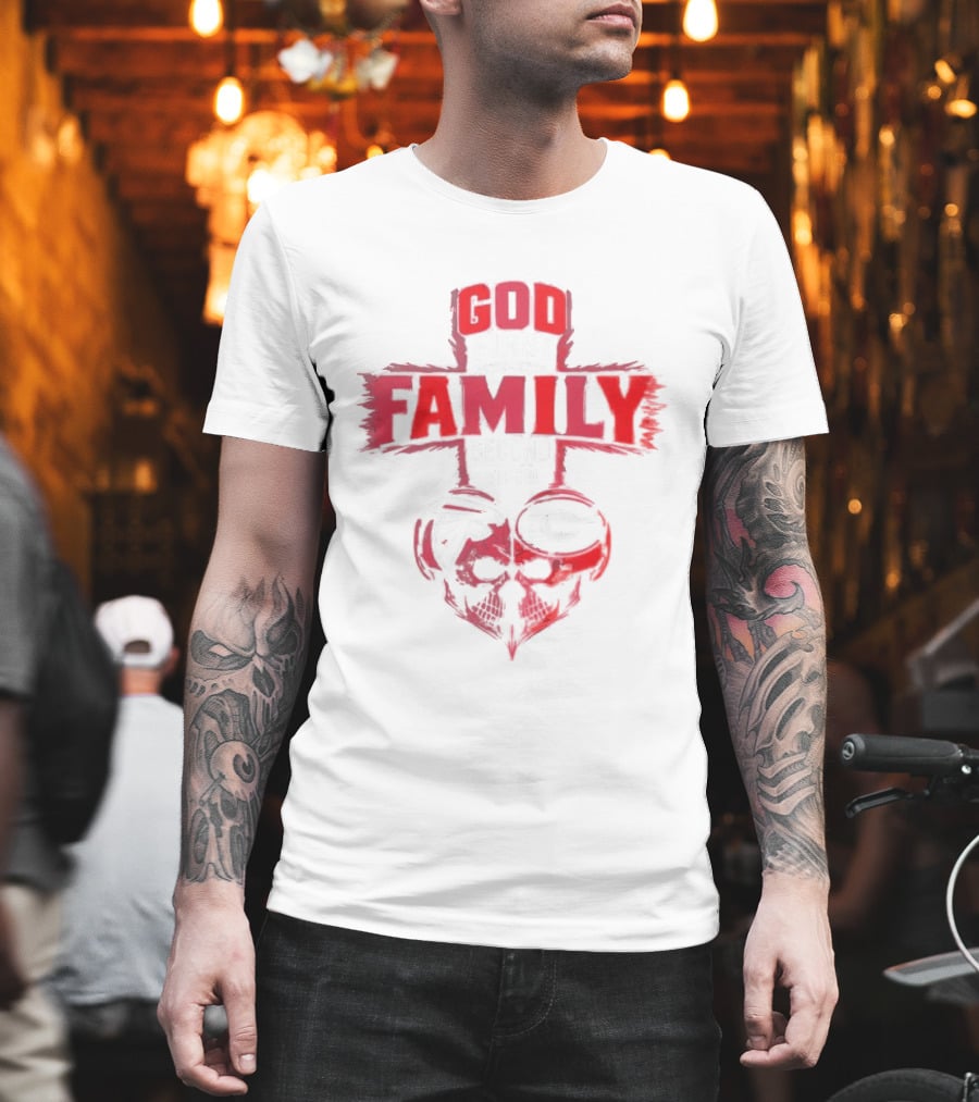God First Family Second Then Atlanta Falcons Georgia Bulldogs Skull T-Shirt