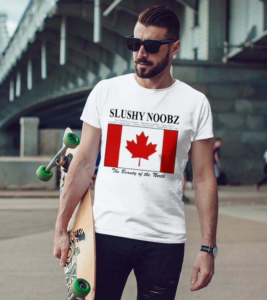 SLUSHY NOOBZ Canada Facts 1867 The Beauty Of The North Maples T-Shirt