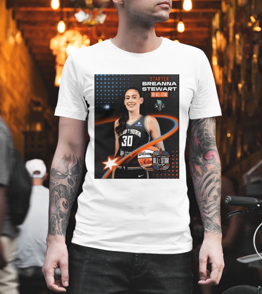 Starter Breanna Stewart 8X All Star New York Liberty AT&T WNBA All Star Chicago T-Shirt