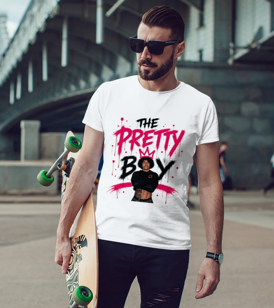 The Pretty Boy Jay King Crop Top With Pink Crown And Dripping Letters T-Shirt
