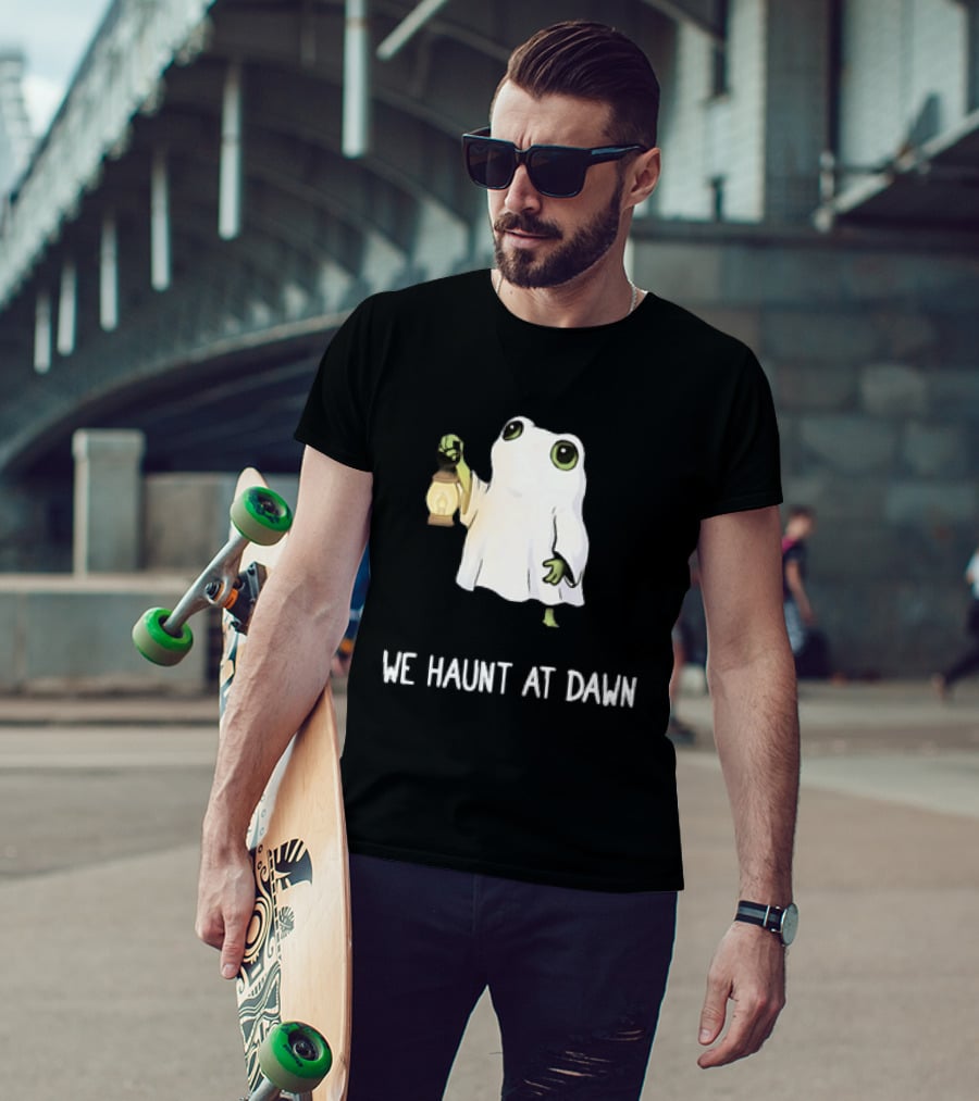 We Haunt At Dawn Ghost Frog Lantern T-Shirt