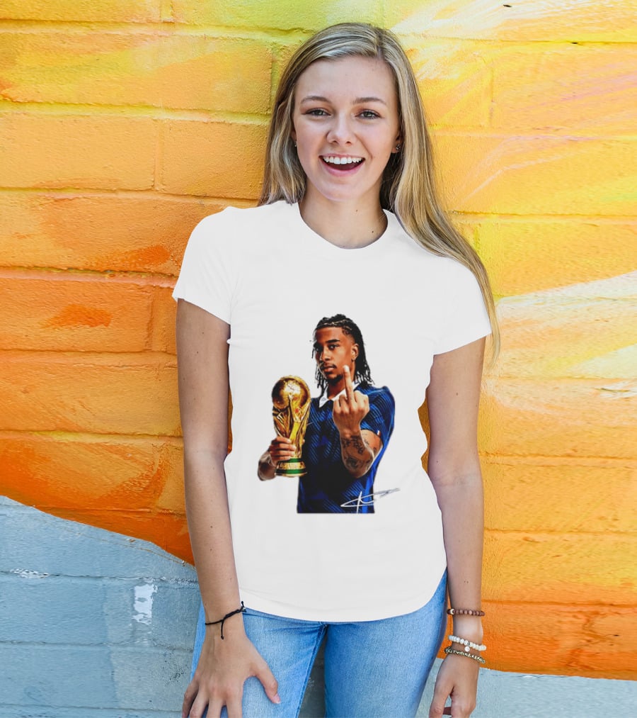 Michael Olise France National Team Middle Finger Trophy Celebration T-Shirt