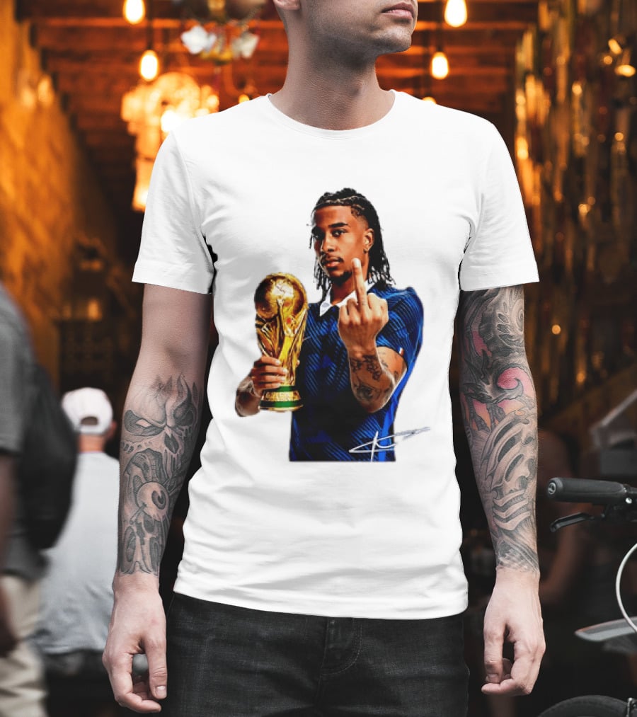 Michael Olise France National Team Middle Finger Trophy Celebration T-Shirt