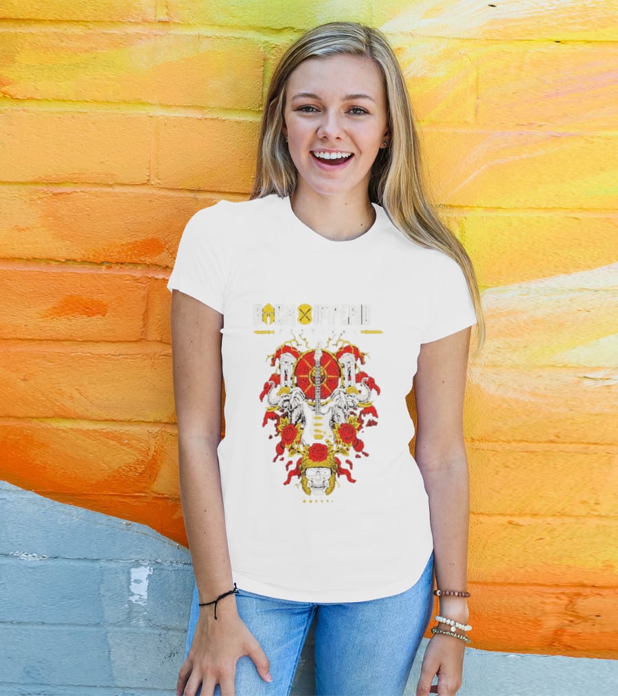 Rock Imperium Festival 2026 Skull Roses Elephants Guitar T-Shirt