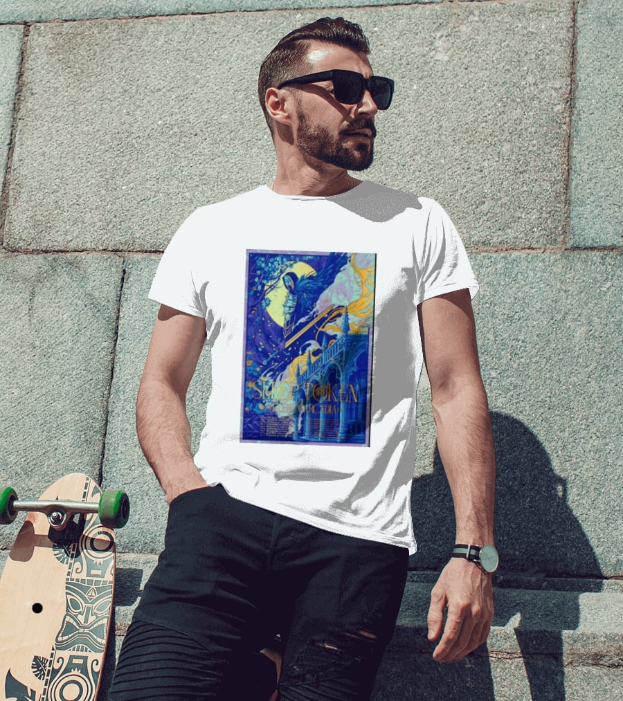 Sleep Token Even In Arcadia Angelic Moonlit Gothic Architecture T-Shirt
