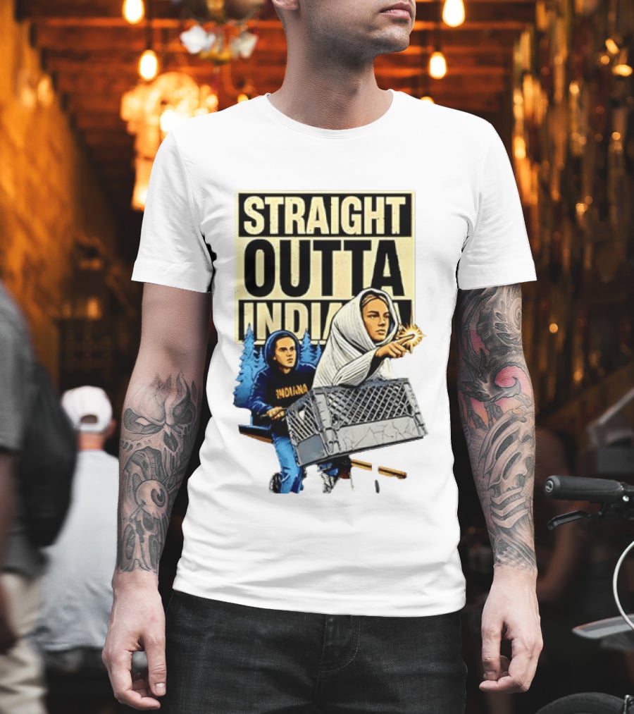 WNBA Meme Sophie Cunningham Caitlin Clark Straight Outta Indiana T-Shirt