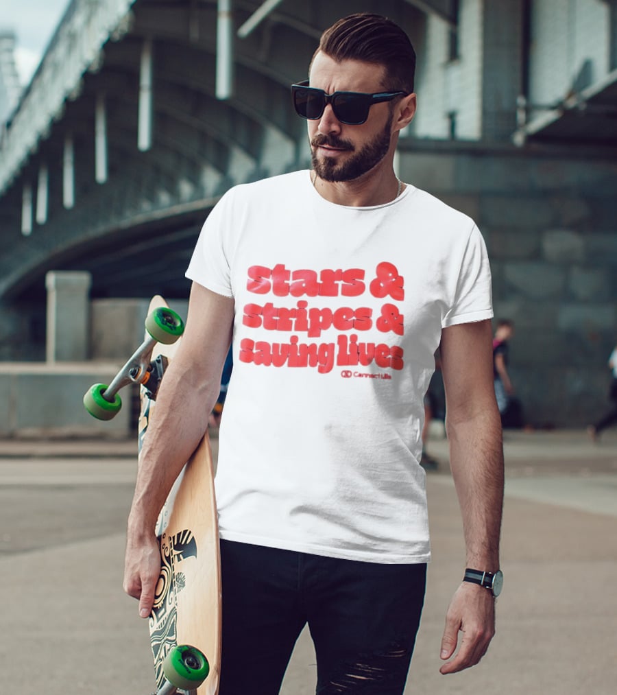 Stars And Stripes And Saving Lives ConnectLife T-Shirt