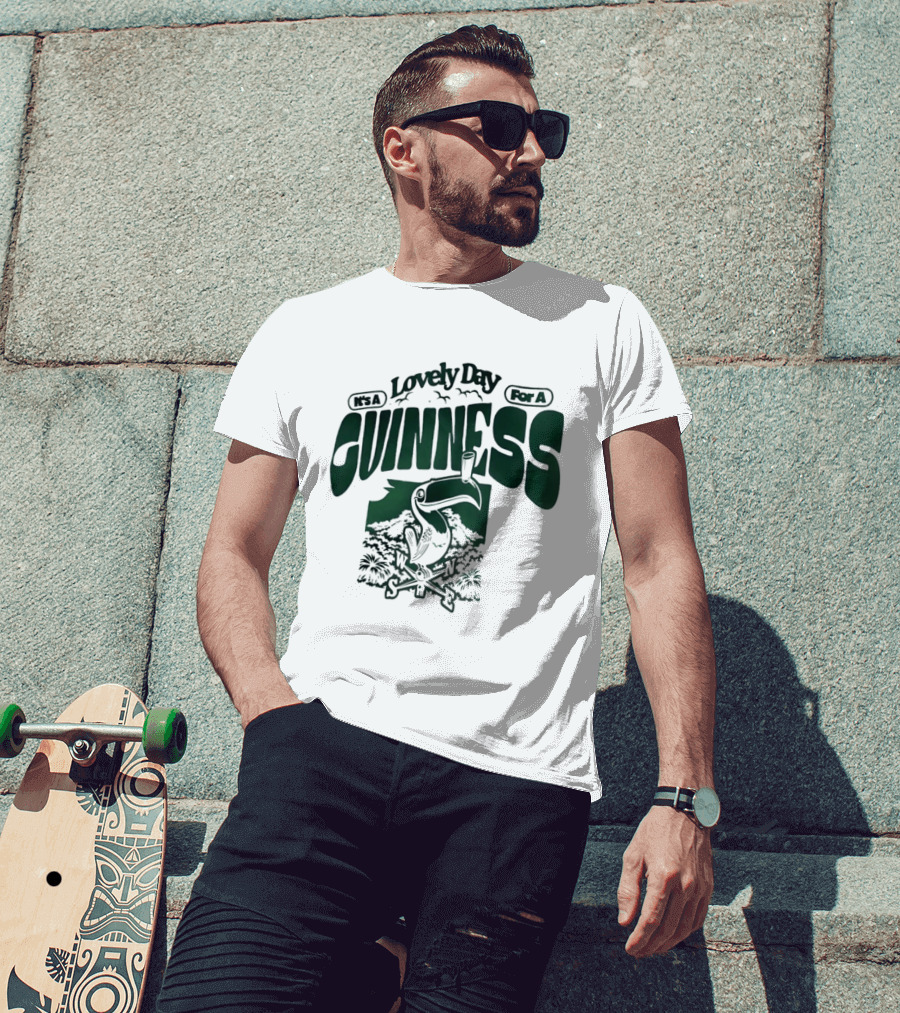 Lovely Day For A Guinness Toucan With Compass Scenery T-Shirt