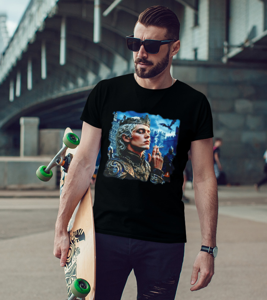 Aemond Targaryen House Of The Dragon Smoking Cigarette Castle Dragon King T-Shirt