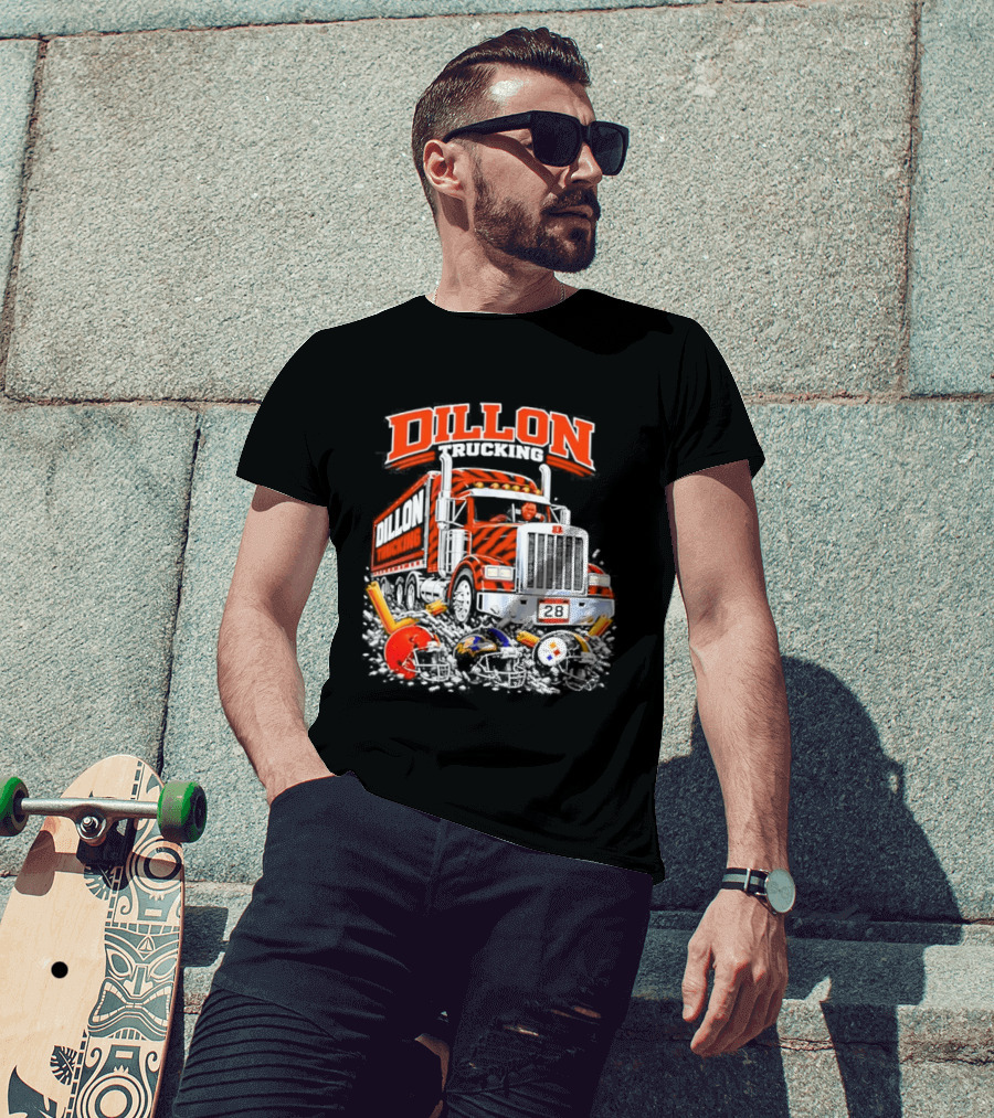 Corey Dillon Cincinnati Bengals Dillon Trucking Football Truck T-Shirt