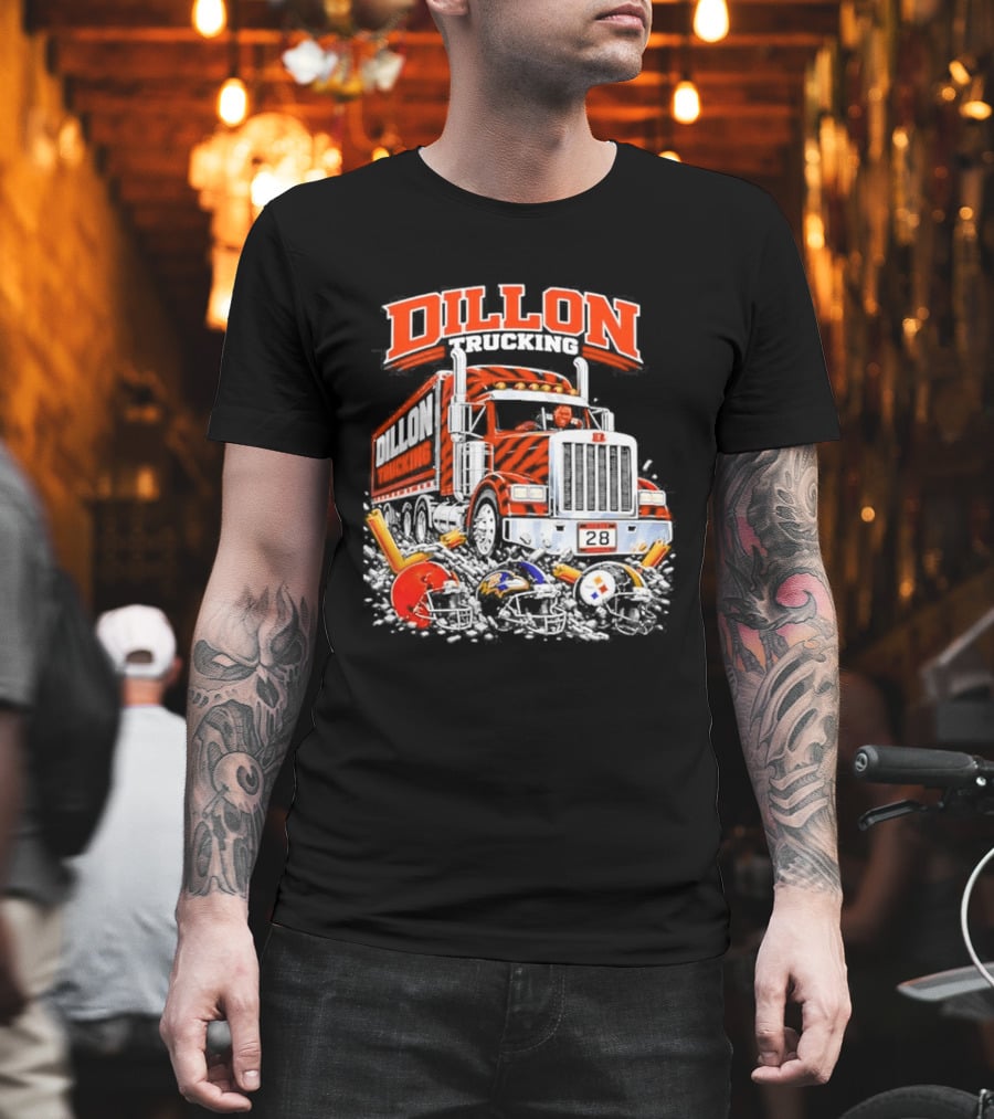 Corey Dillon Cincinnati Bengals Dillon Trucking Football Truck T-Shirt