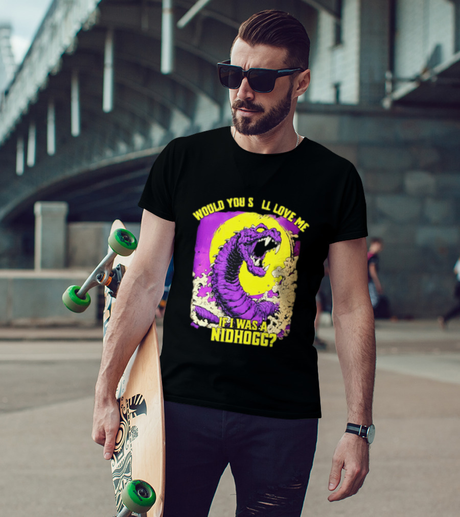 Would You Still Love Me If I Was A Nidhogg Purple Monster Retro Aesthetic T-Shirt