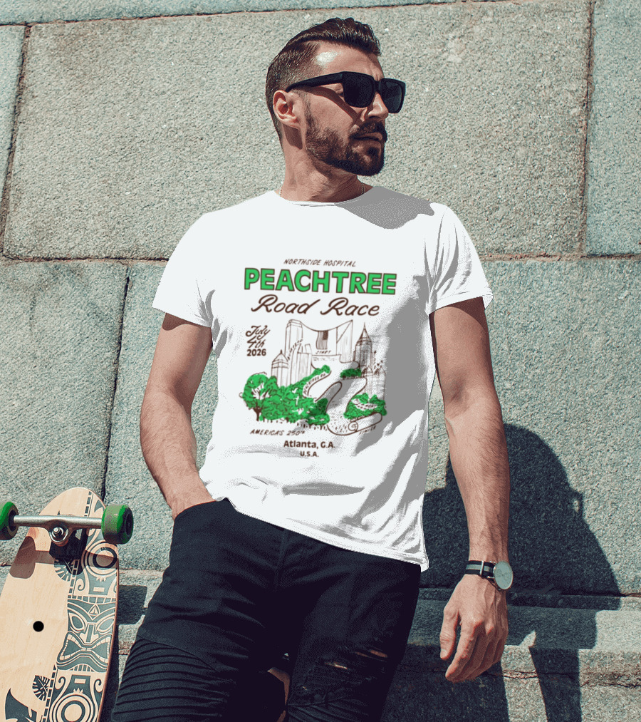 2026 Atlanta Peachtree Road Race MARTA Atlanta G.A. U.S.A. T-Shirt