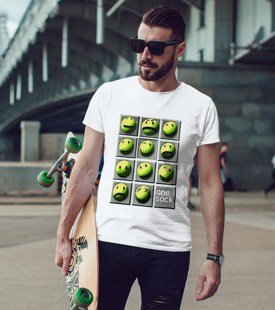 Emotions Smile Face Expressions One Sock T-Shirt