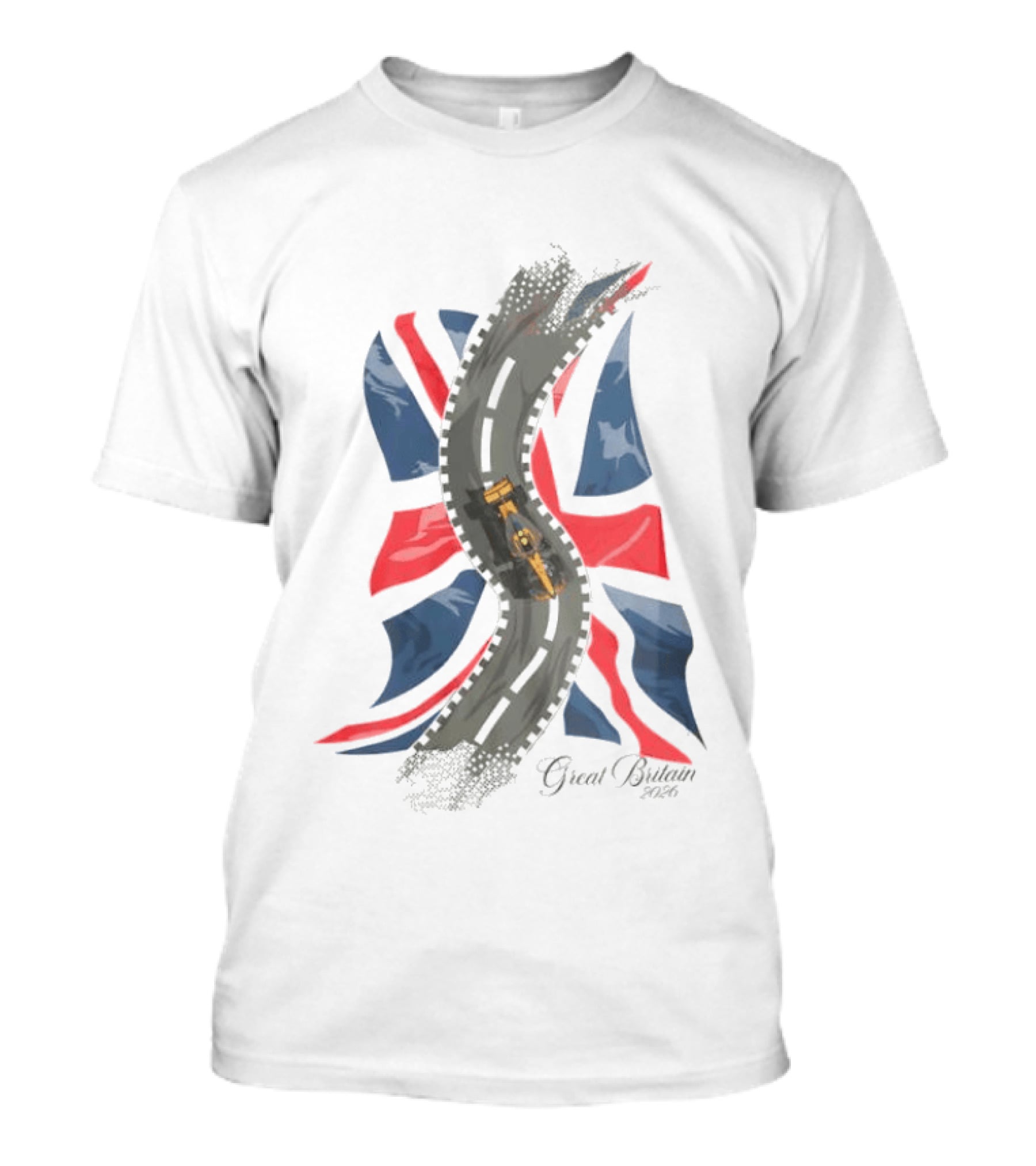 Great Britain 2026 Grand Prix Racing Car Road Union Jack T-Shirt