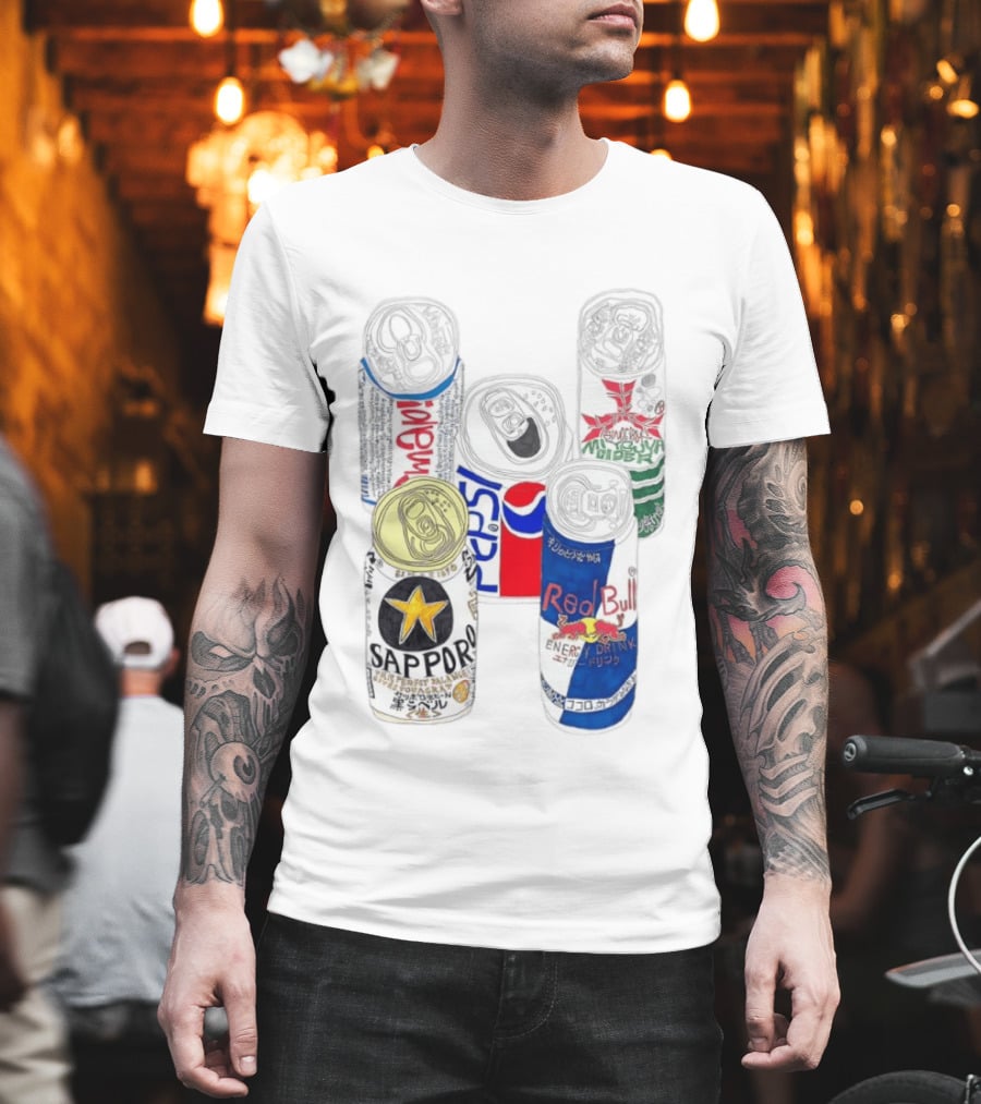 Sapporo Pepsi Mitsuya Cider Red Bull Drink Can T-Shirt