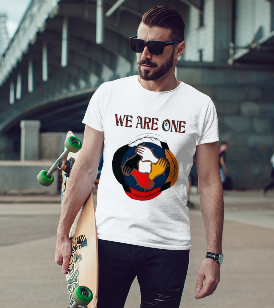 We Are One Multicolored Unity Hands T-Shirt