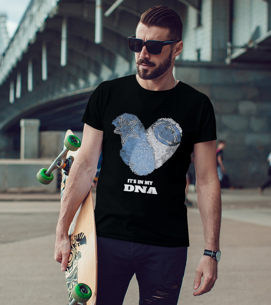 Dallas Cowboys Heart It's In My DNA Football Team Fan Pride T-Shirt