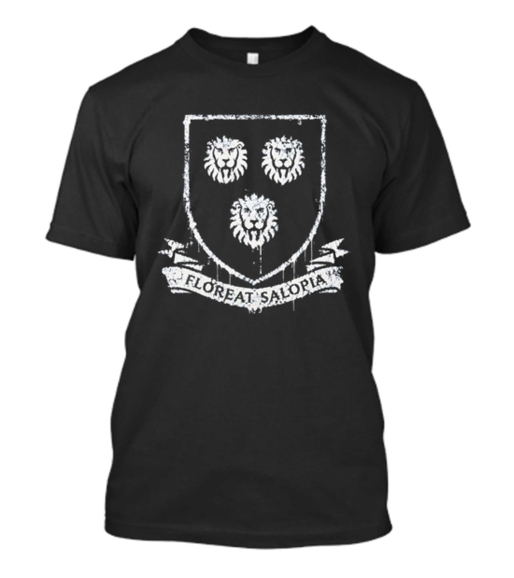 Shrewsbury 1907 Floreat Salopia Crest Lions Salop T-Shirt