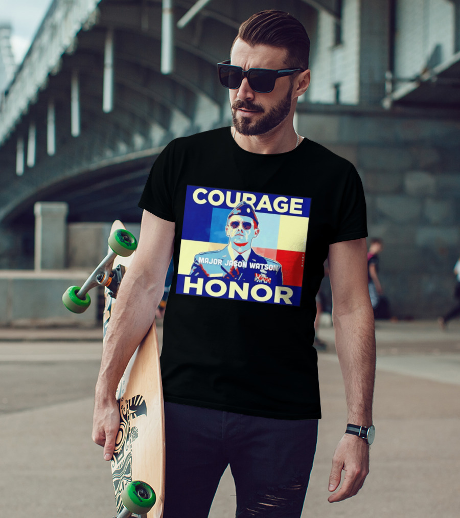 Courage Honor Major Jason Watson Military Tribute By Twain T-Shirt