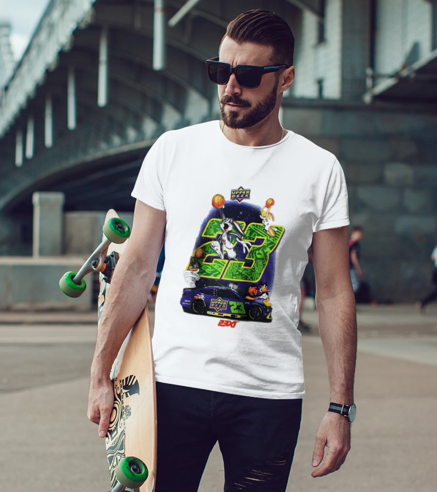 Upper Deck 23 Bugs Bunny Road Runner 23XI Racing Space Jam 30th Anniversary T-Shirt