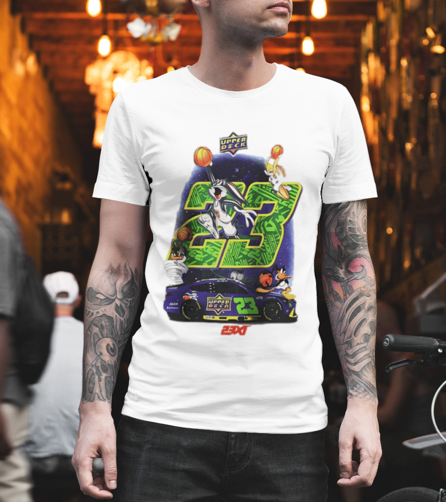 Upper Deck 23 Bugs Bunny Road Runner 23XI Racing Space Jam 30th Anniversary T-Shirt