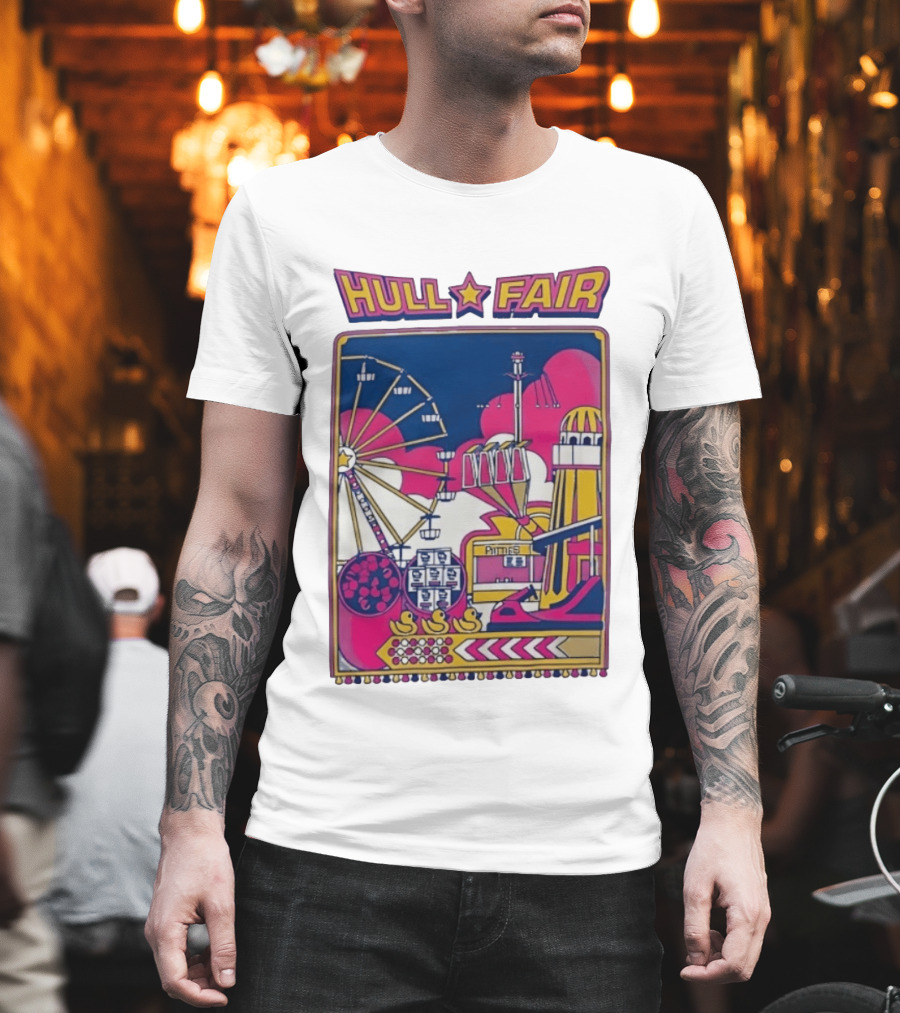 Hull Fair Ferris Wheel Carnival Rides And Helter Skelter T-Shirt