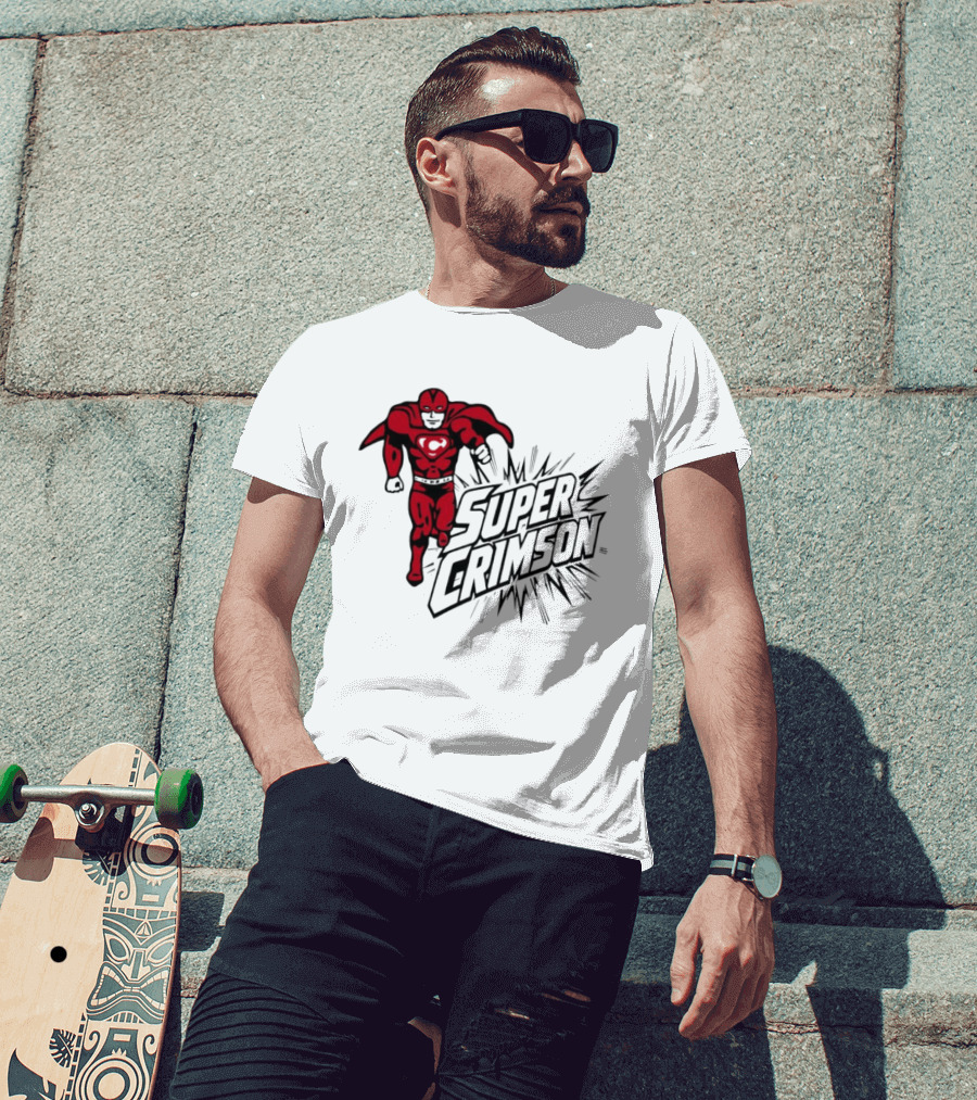 Super Crimson Hero Heart Emblem Burst T-Shirt