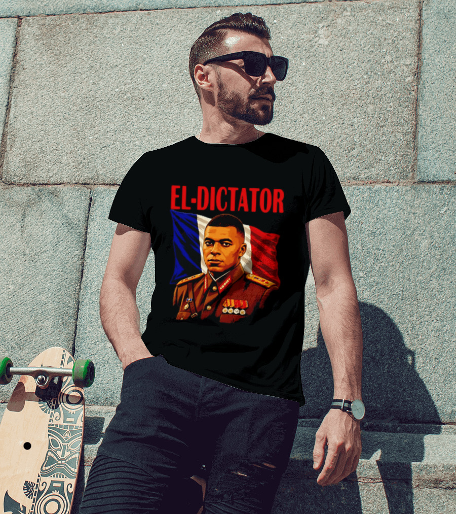 Kylian Mbappe El Dictator French Flag Concept T-Shirt