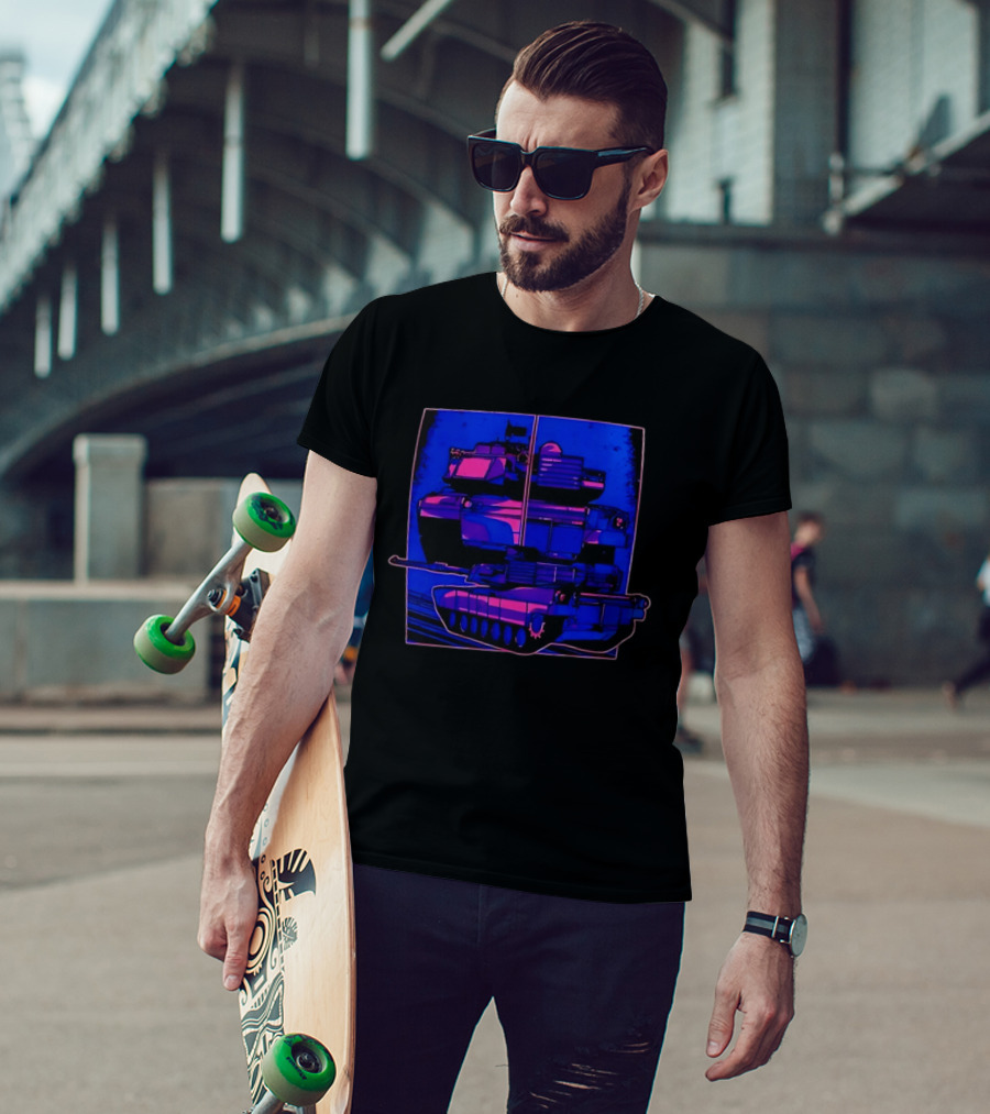 Night Crawler Military Tank Armored Vehicle Dual Palettes T-Shirt