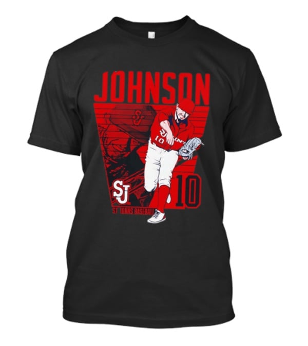 St. John's Baseball Johnson 10 Player Action T-Shirt