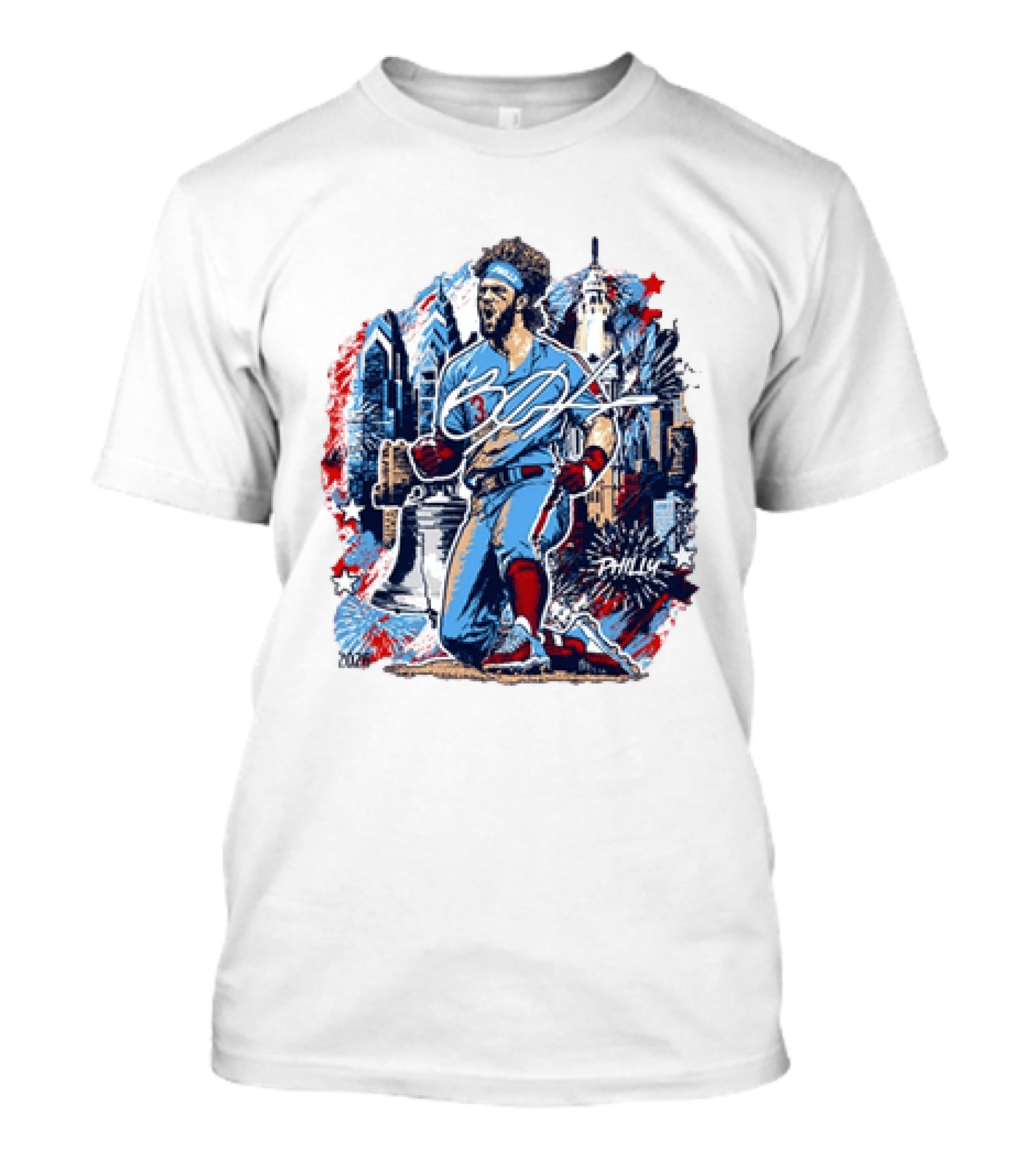 Bryce Harper Philly Skyline Liberty Bell Phillies 2026 All Star Game T-Shirt