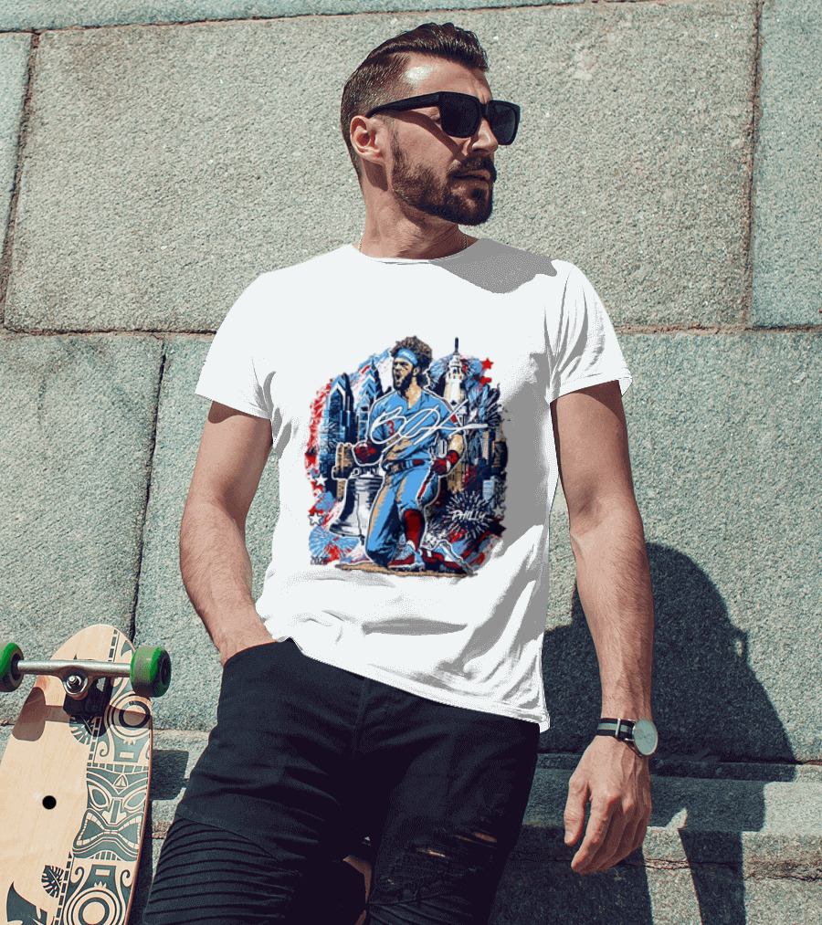 Bryce Harper Philly Skyline Liberty Bell Phillies 2026 All Star Game T-Shirt