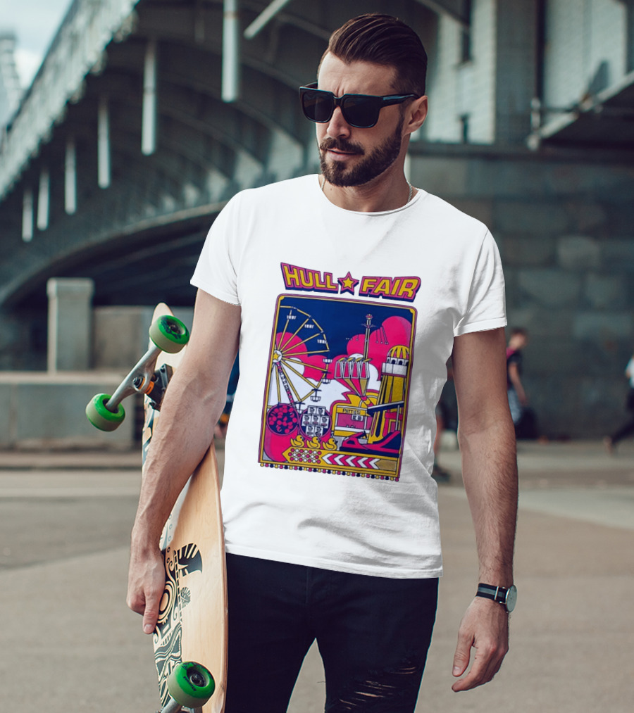 Hull Fair Patties Carnival Ferris Wheel And Helter Skelter Fun Attractions T-Shirt