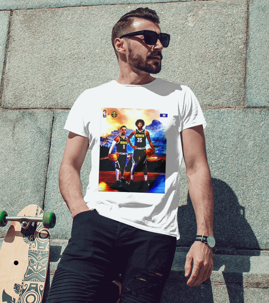 Denver Nuggets Tyus Jones Marvin Bagley III NBA Mountain T-Shirt